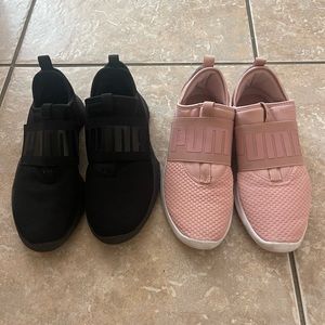 Puma trainers running shoes size 7 and 8. Black and pink